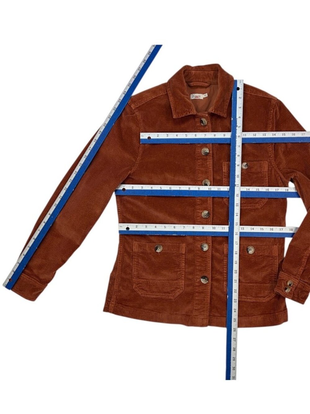 Faherty Studio Corduroy Chore Jacket XS Gingerbread - Picture 9 of 16